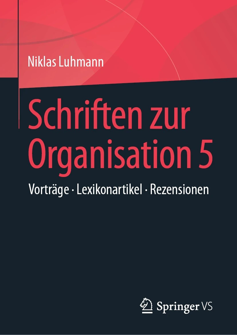 Cover: Schriften zur Organisation 5